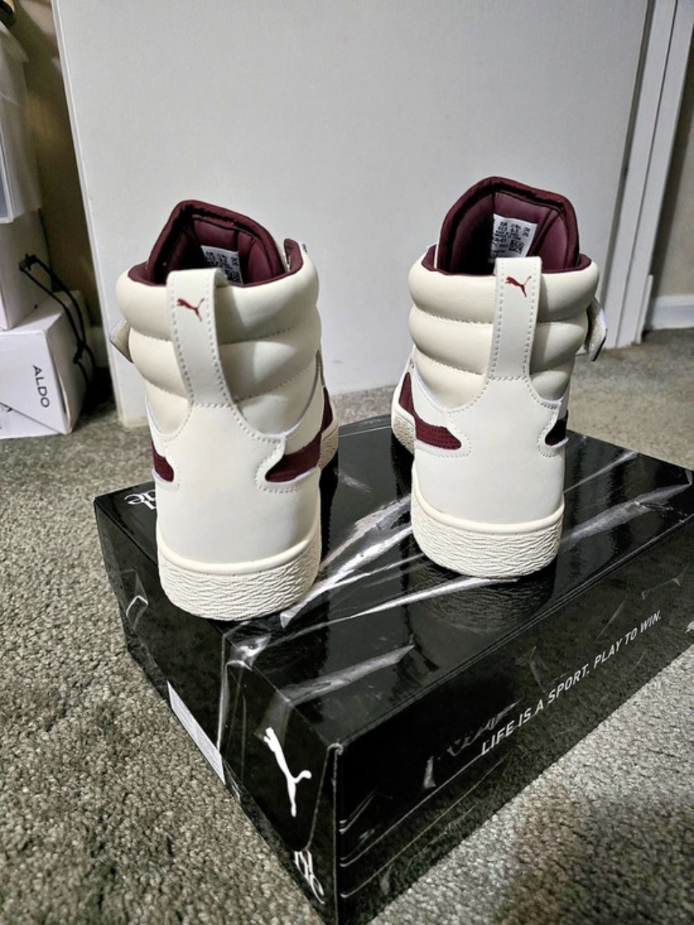 Puma x June Ambrose: Ralph Sampson Mid in Whisper White - Aubergine NIB - Picture 7 of 12